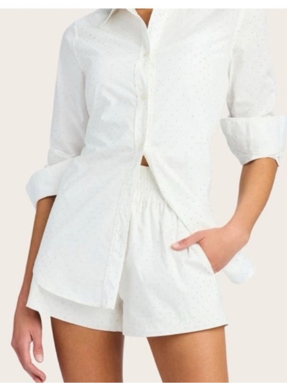 Generation Love MARC CRYSTAL Button down boyfriend SHIRT size small white NWT